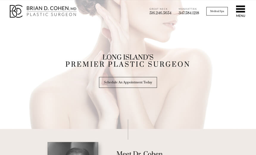 Cohen Plastic Surgery website preview